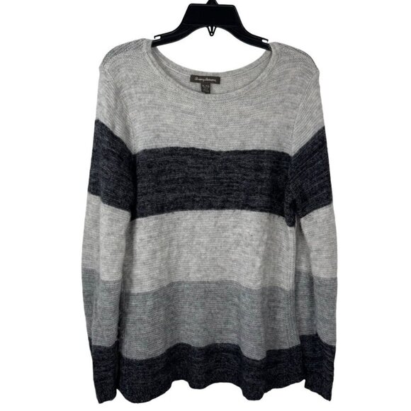 Tommy Bahama Sweaters - Tommy Bahama Wool Blend Color Block Grey Sweater Soft Women's Size XL GUC